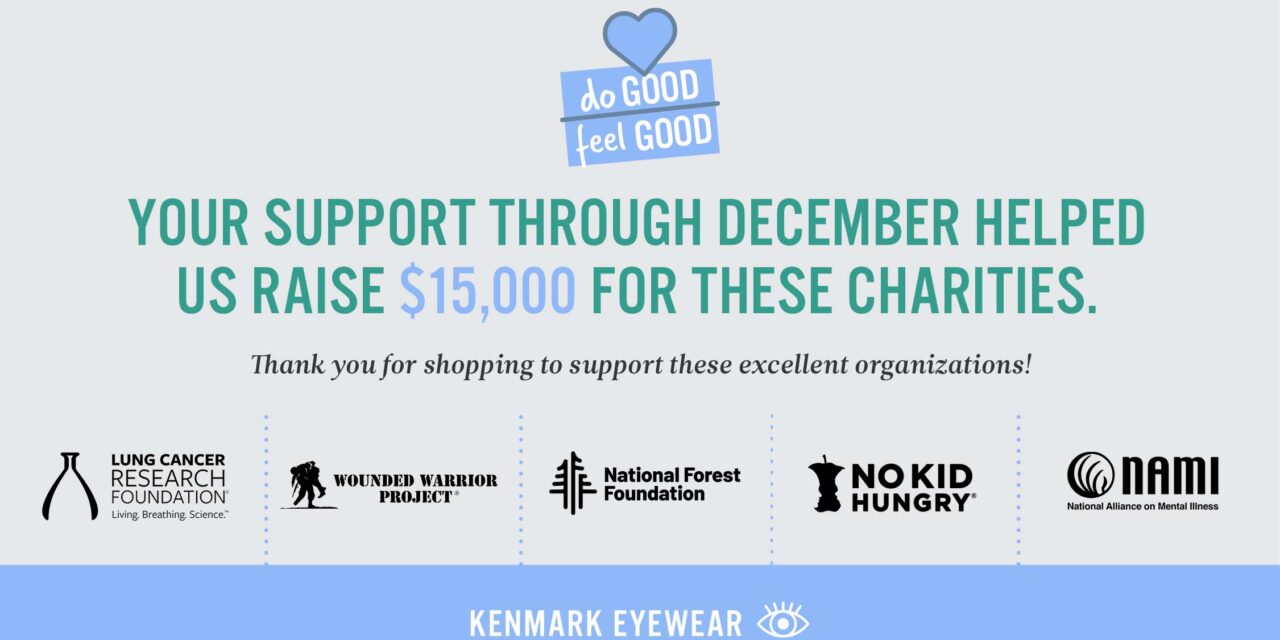 Kenmark Eyewear donates $15K to several charities in second year of ‘The Season of Giving Back’  Campaign