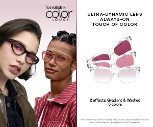 TRANSITIONS® COLOR TOUCH™ ARRIVES: The ultra-dynamic lens with an always-on touch of color.